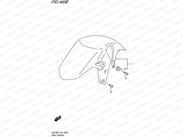 460B - FRONT FENDER (GSR750AL5 E24)