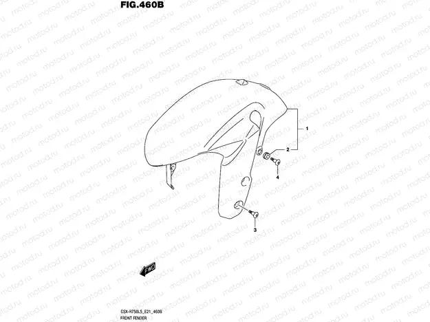460B - FRONT FENDER (GSX-R750UFL5 E21)