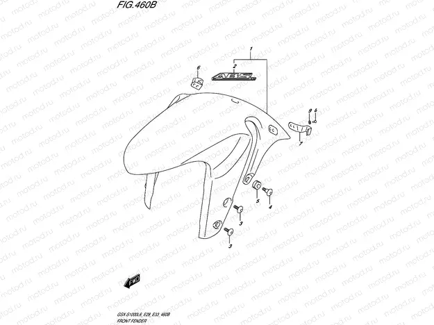 460B - FRONT FENDER (GSX-S1000AL6 E28)