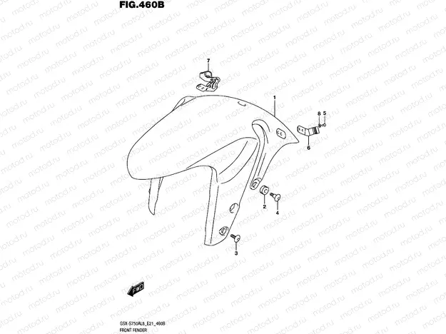 460B - FRONT FENDER (GSX-S750ZAL8 E21)