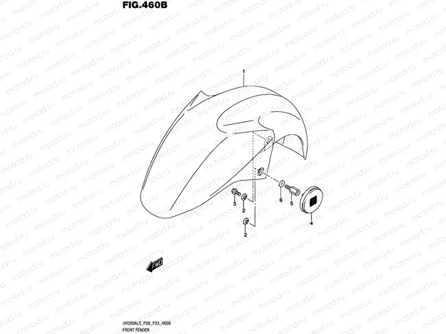460B - FRONT FENDER (UH200AL5 P33)