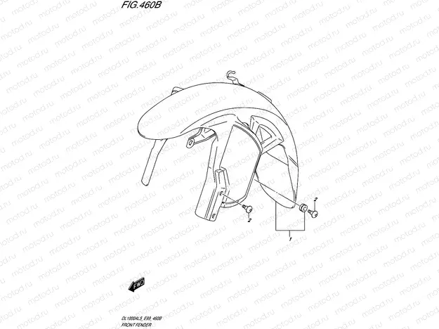 460B - FRONT FENDER (WITHOUT REFLECTOR)