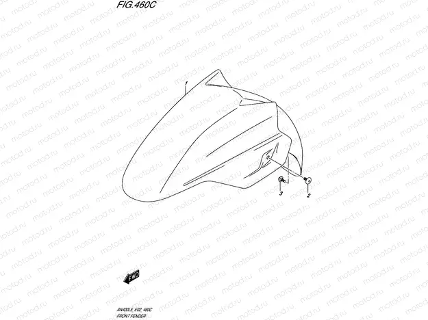 460C - FRONT FENDER (AN400AL5 E19)