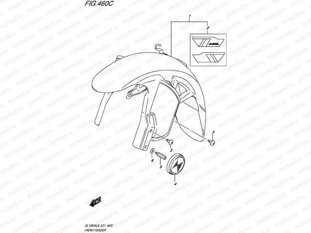 460C - FRONT FENDER (DL1000XAL8 E21)