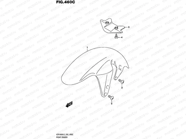 460C - FRONT FENDER (VZR1800UFL5 E19)