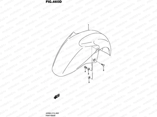 460D - FRONT FENDER (UH200L5 P53)