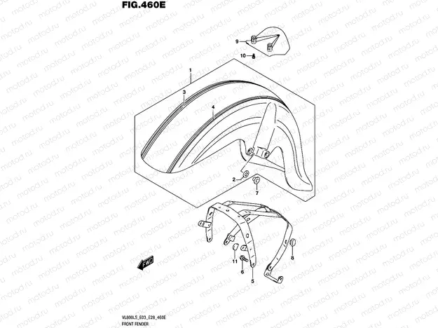 460E - FRONT FENDER (VL800TL5 E33)