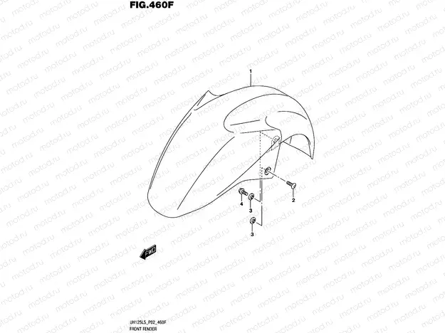 460F - FRONT FENDER (UH125AL5 P19)