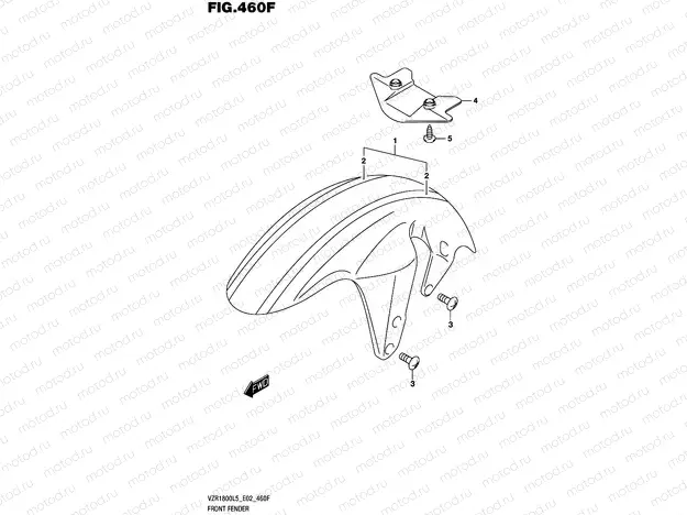 460F - FRONT FENDER (VZR1800BZUFL5 E19)
