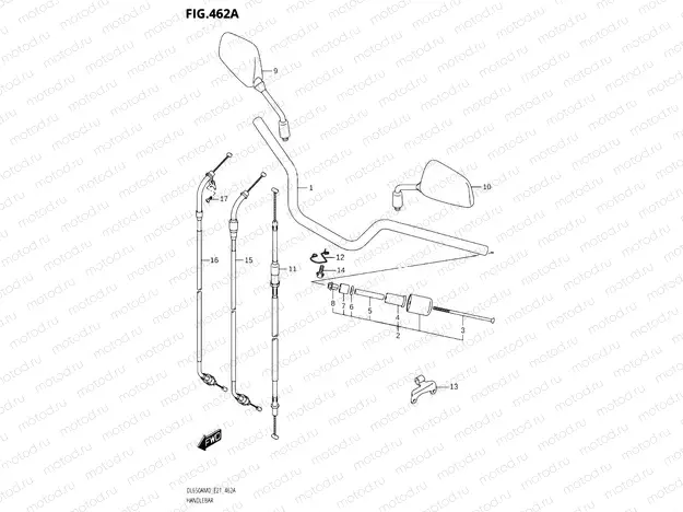 462A - HANDLEBAR (DL650A,DL650AUE)