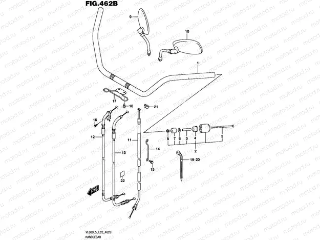 462B - HANDLEBAR (VL800L5 E19)