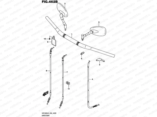 462B - HANDLEBAR (VZR1800L5 E19)