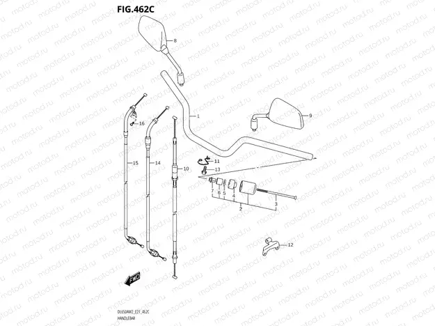 462C - HANDLEBAR (DL650XAM2 E21)