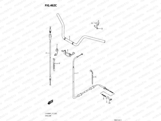 462C - HANDLEBAR (LT-A500XPZ:M1:P17)