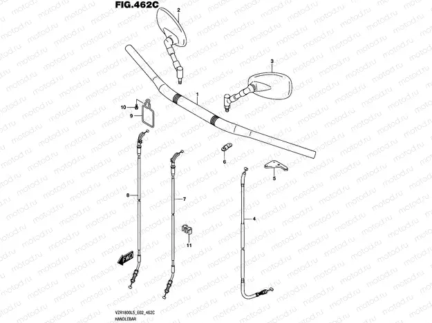 462C - HANDLEBAR (VZR1800UFL5 E19)