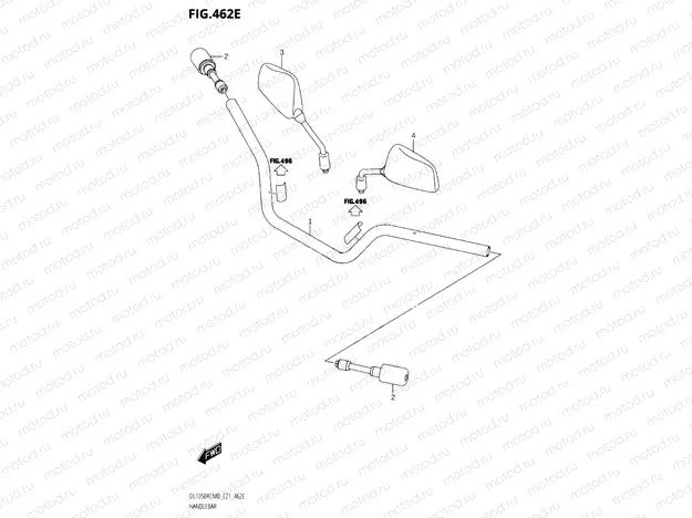 462E - HANDLEBAR (DL1050RQ)