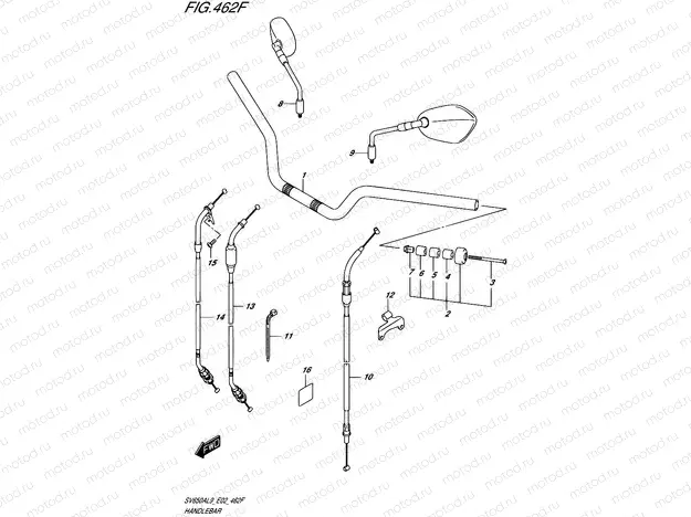 462F - HANDLEBAR (SV650AUL9 E19)