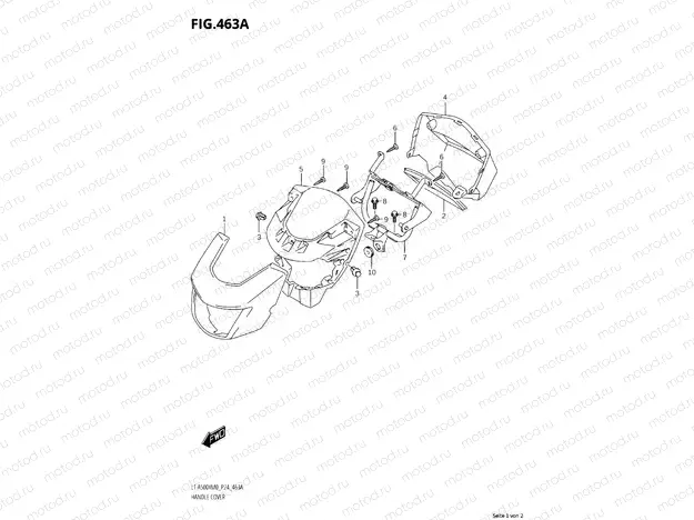 463A - HANDLE COVER (LT-A500XM0 P24)
