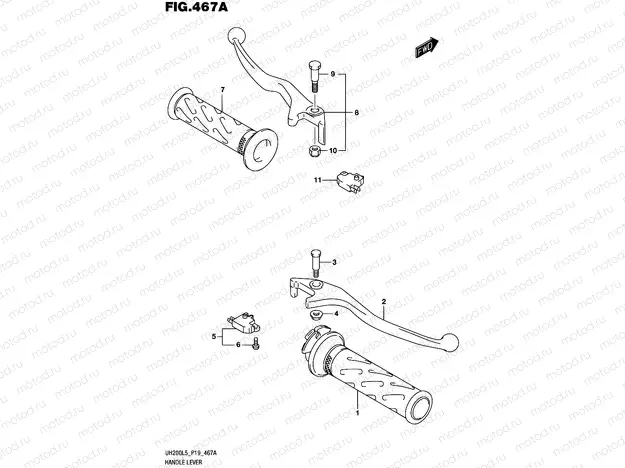 467A - HANDLE LEVER