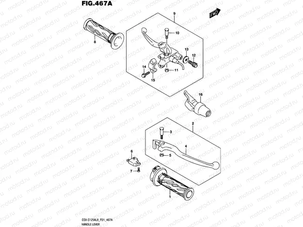 467A - HANDLE LEVER
