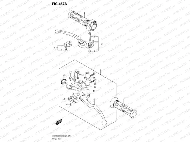 467A - HANDLE LEVER
