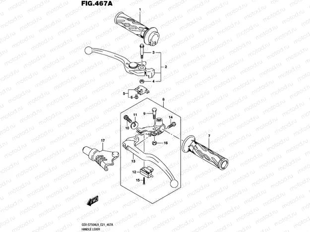 467A - HANDLE LEVER