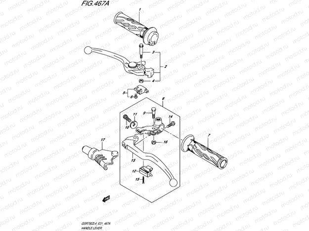 467A - HANDLE LEVER