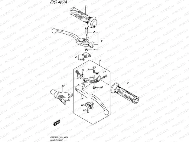 467A - HANDLE LEVER