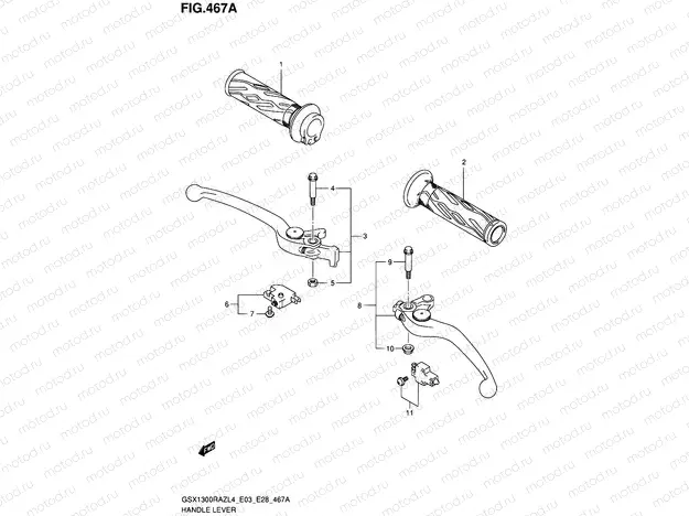 467A - HANDLE LEVER