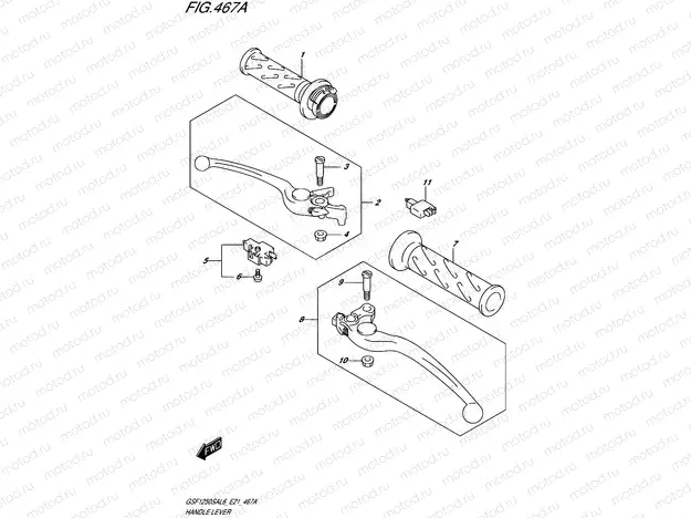 467A - HANDLE LEVER