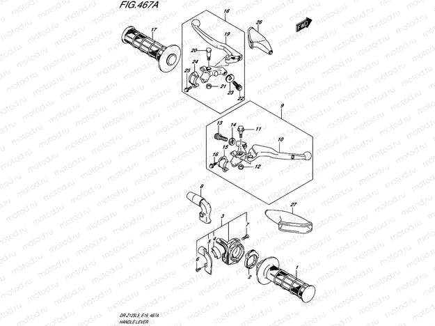 467A - HANDLE LEVER (DR-Z125L5 E19)