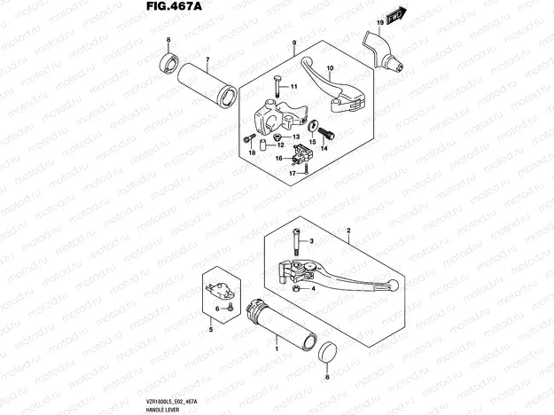 467A - HANDLE LEVER (VZR1800L5 E02)