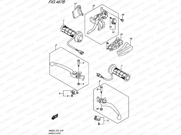 467B - HANDLE LEVER (AN650ZL5 E02)