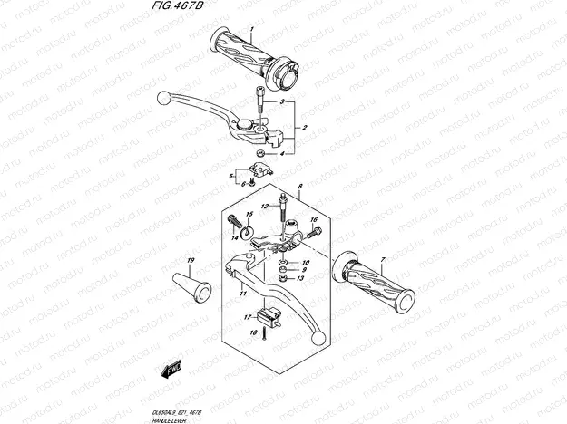 467B - HANDLE LEVER (DL650XA,DL650XAUE)