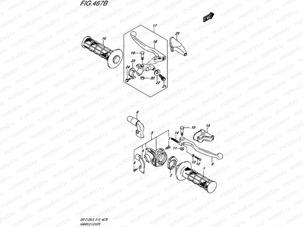 467B - HANDLE LEVER (DR-Z125LL5 E19)