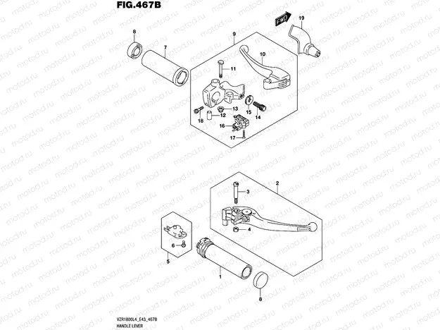 467B - HANDLE LEVER (VZR1800ZL4 E43)