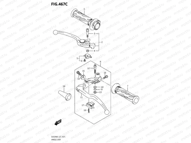 467C - HANDLE LEVER (DL650XAM2 E21)