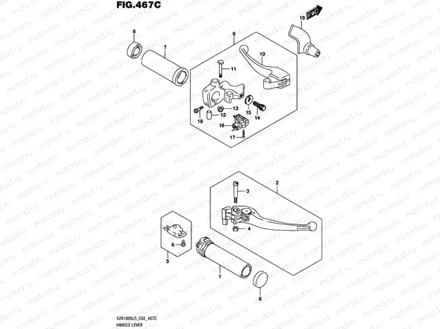 467C - HANDLE LEVER (VZR1800UFL5 E19)