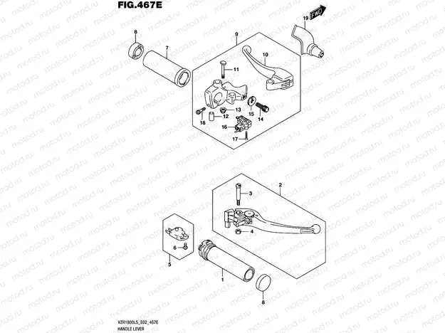 467E - HANDLE LEVER (VZR1800BZL5 E19)