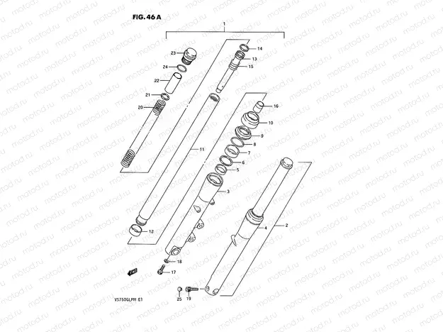 46A - FRONT FORK (MODEL J/K/L/M)