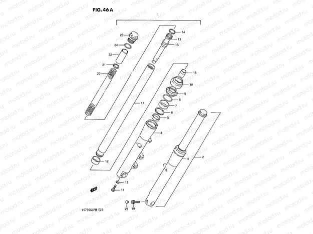 46A - FRONT FORK (MODEL J/K/L/M)