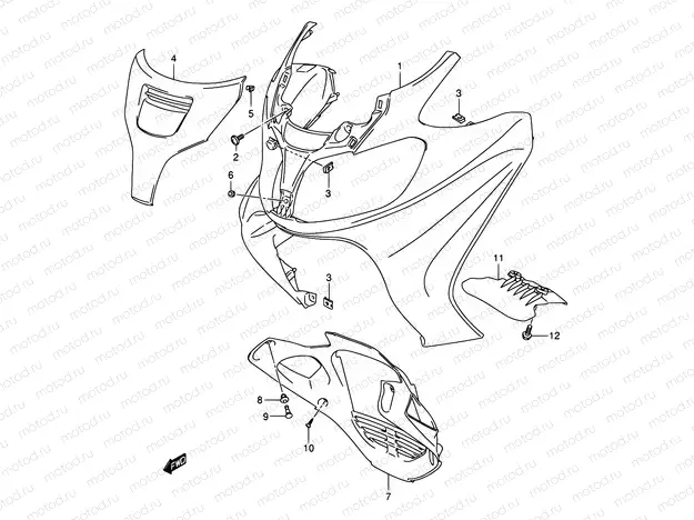 46A - FRONT LEG SHIELD (AN650K5)