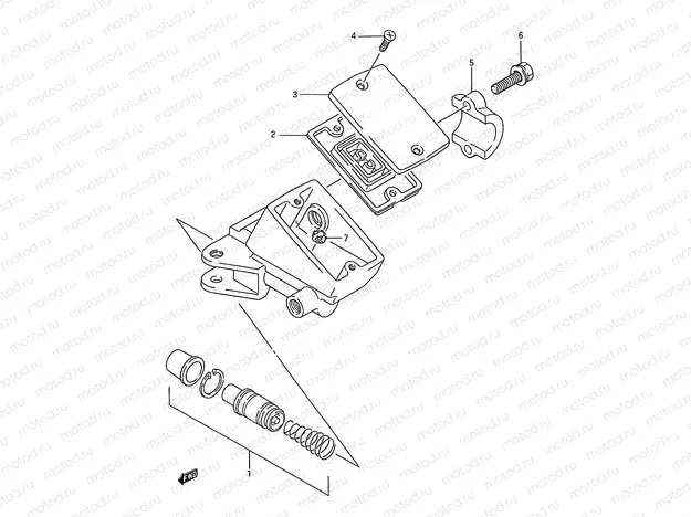 46A - FRONT MASTER CYLINDER (MODEL K/L/M/N/P)
