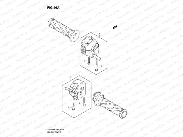 46A - HANDLE SWITCH (SV650SL0/SAL0/SUL0/ASUL0)