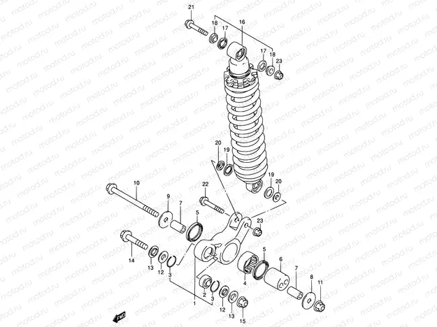 46A - REAR CUSHION LEVER (MODEL K4/K5)