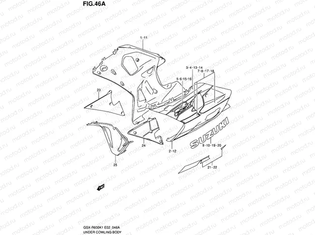 46A - UNDER COWLING (MODEL K2)