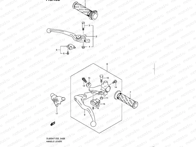 46B - HANDLE LEVER (MODEL K9/L0)