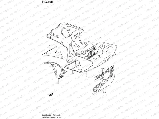 46B - UNDER COWLING (MODEL K2 FOR YC2)