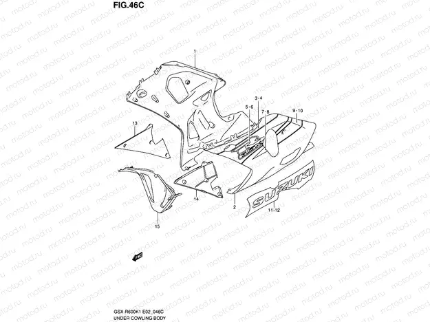 46C - UNDER COWLING (GSX-R600K3)