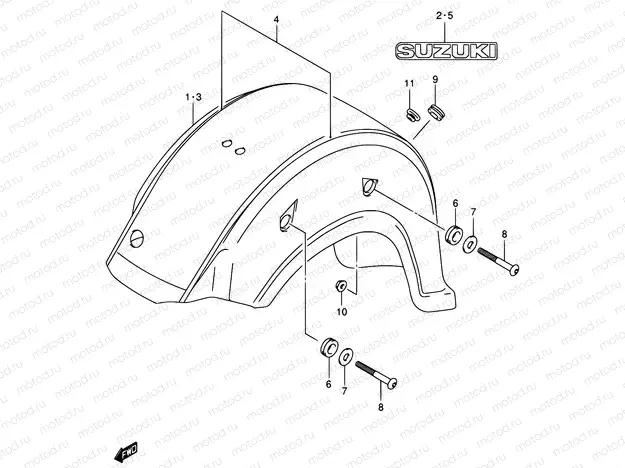 46E - REAR FENDER (MODEL K5)